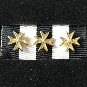 Médaille de service de l'Ordre très vénérable de Saint-Jean de Jérusalem 3 Croix de Malte en or