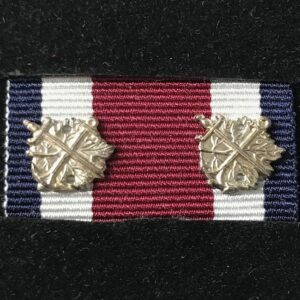 Médaille d'ancienneté des Commissionnaires avec 2 rosettes