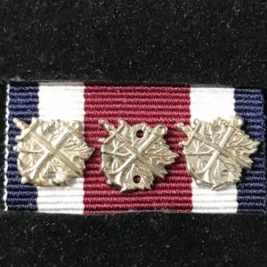 Médaille d'ancienneté des Commissionnaires avec 3 rosettes