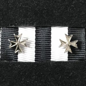 Médaille de service de l'Ordre très vénérable de Saint-Jean de Jérusalem 2 Croix de Malte en argent